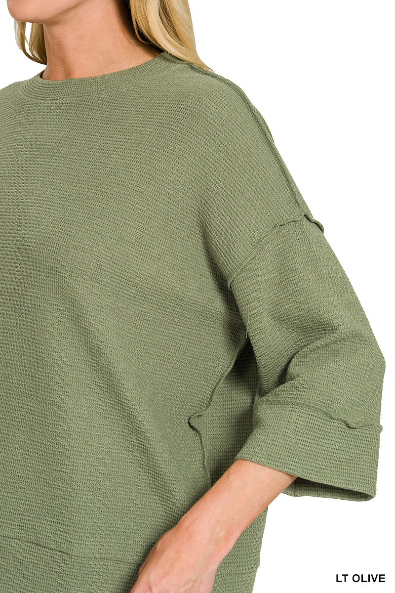 Double knit 3/4 sleeve top