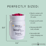 LIVE, LOVE, LAUGH ILLUMINATION WARMER