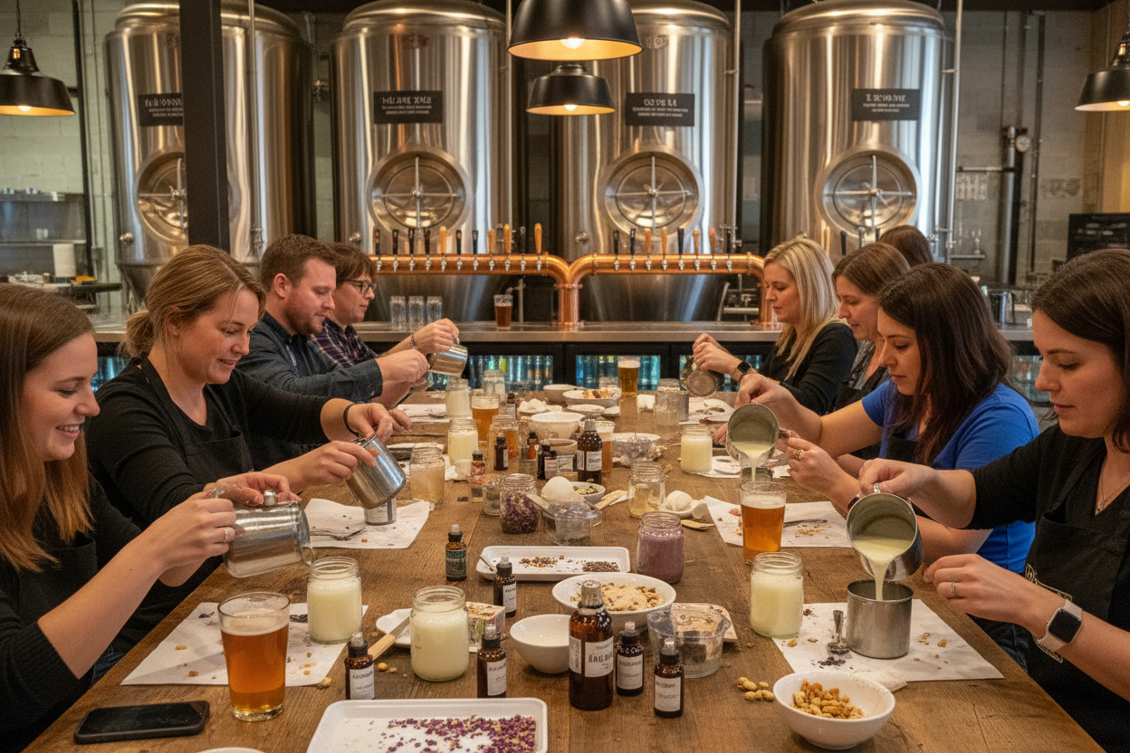 Candle making at a Brewery