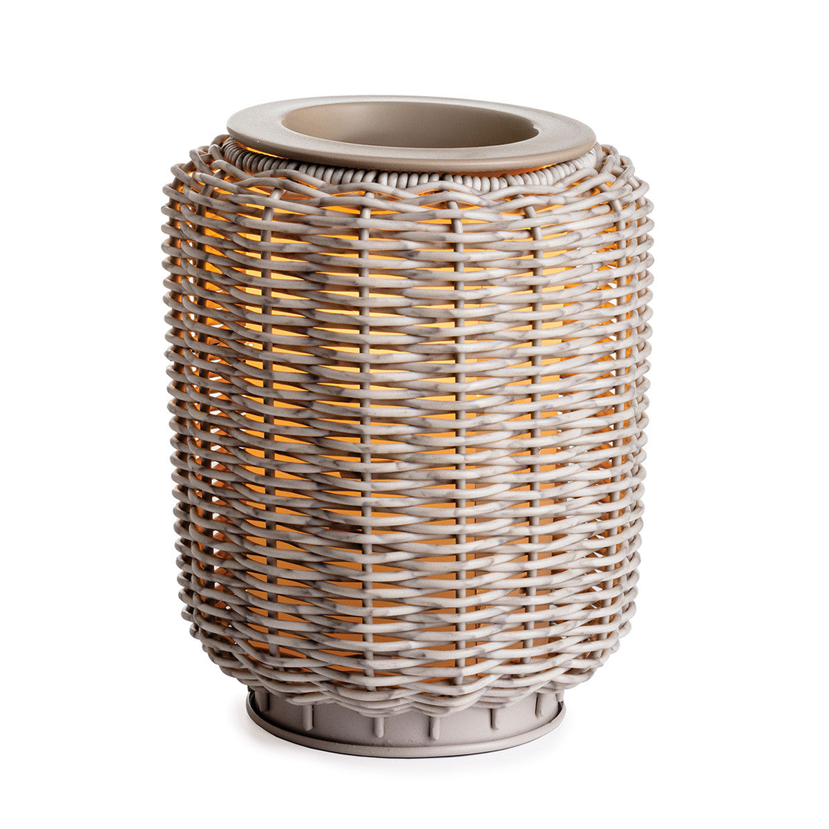 WICKER GRAY ILLUMINATION WARMER