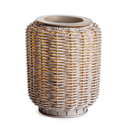 WICKER GRAY ILLUMINATION WARMER