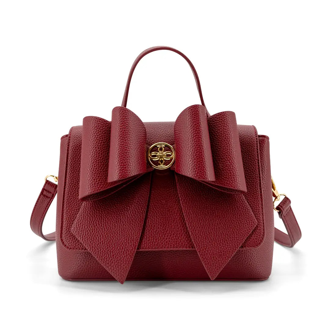 Linda Double Bow Vegan Leather Crossbody Bag