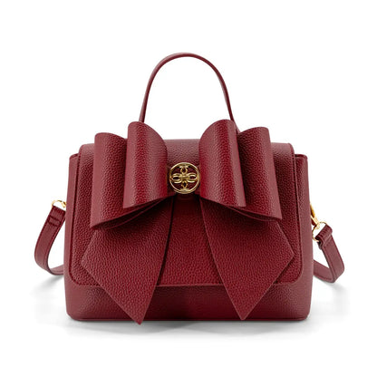 Linda Double Bow Vegan Leather Crossbody Bag