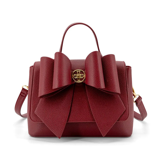 E9 Linda Double Bow Vegan Leather Crossbody Bag