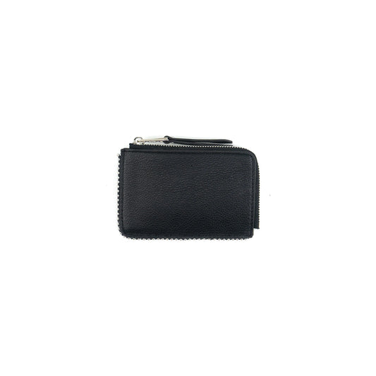 Black Studded Zip Wallet