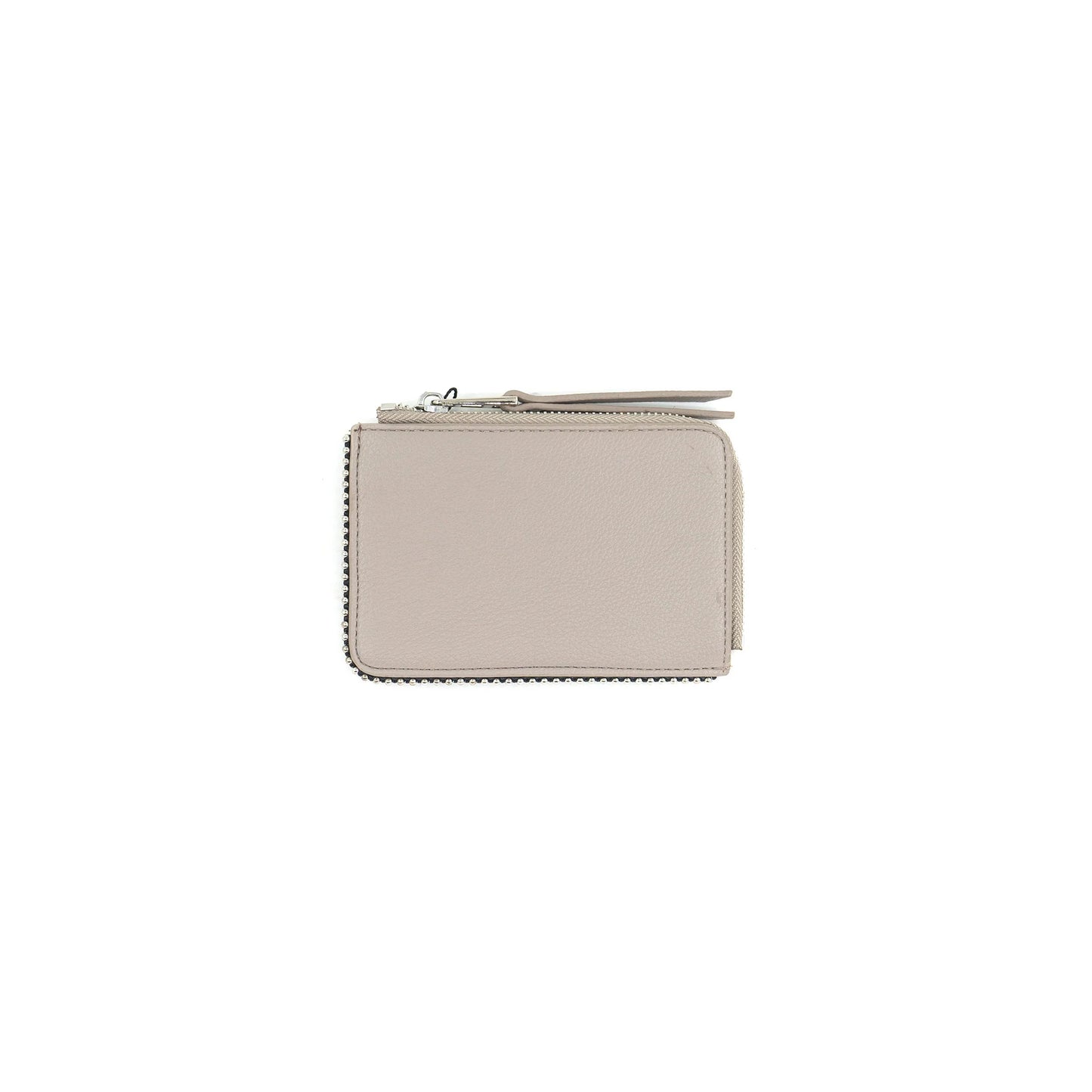 Taupe Studded Zip Wallet
