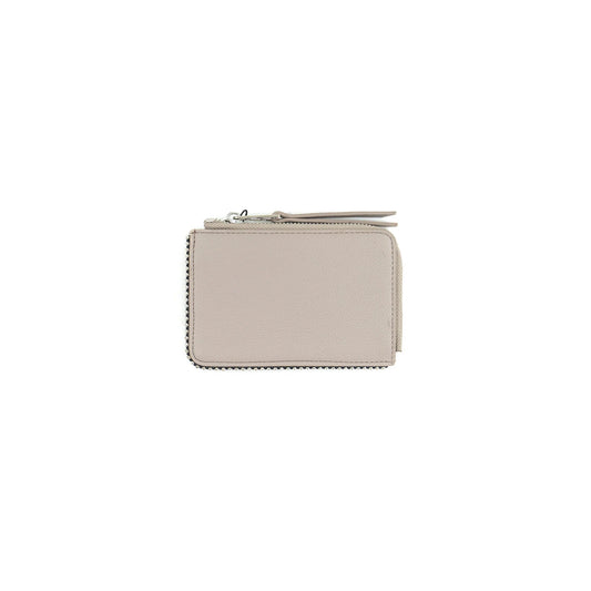 Taupe Studded Zip Wallet