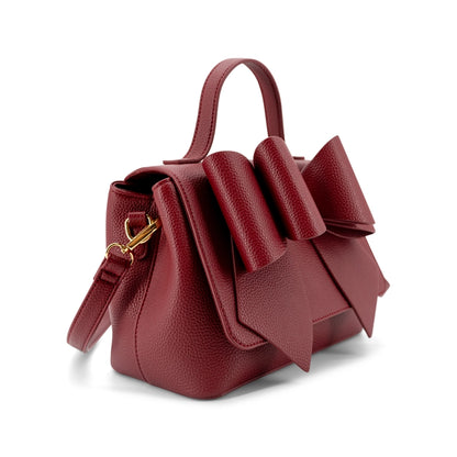 Linda Double Bow Vegan Leather Crossbody Bag