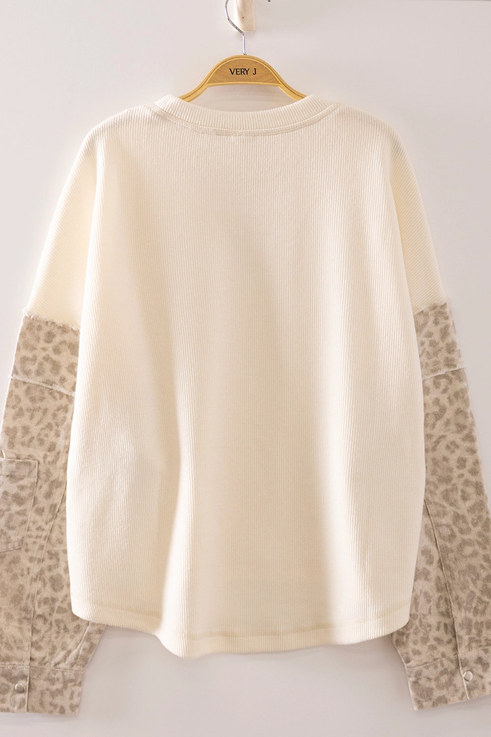 CONTRAST PRINT SLEEVE THERMAL TOP