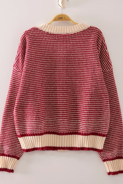 Color Pop Textured Knit Cardigan