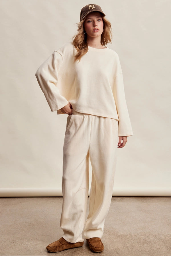 STRETCH COTTON KNIT LOUNGE PANTS