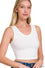 Cotton v-neck cropped cami top