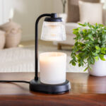 FLUTED GLASS CANDLE WARMING LAMP