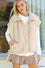 Oversized faux fur vest