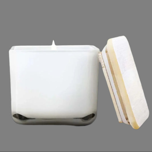16 oz Lexington Cube Frosted  2 wick