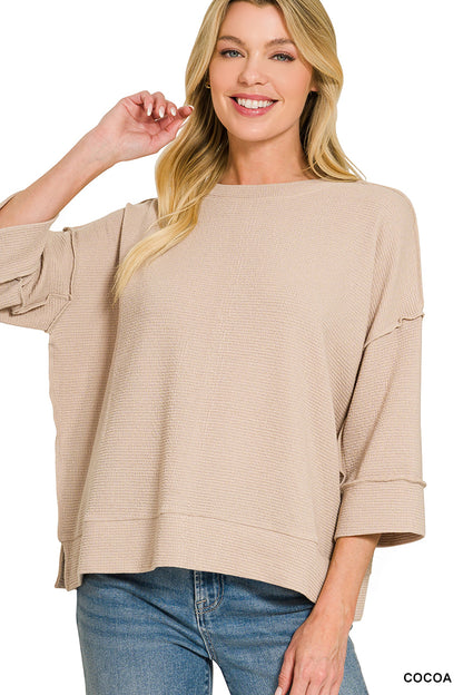 Double knit 3/4 sleeve top