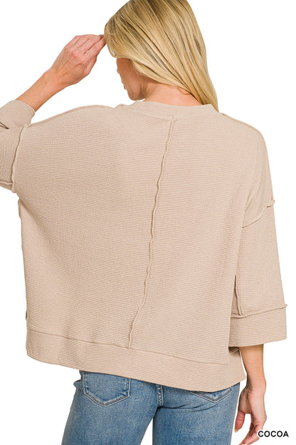 Double knit 3/4 sleeve top