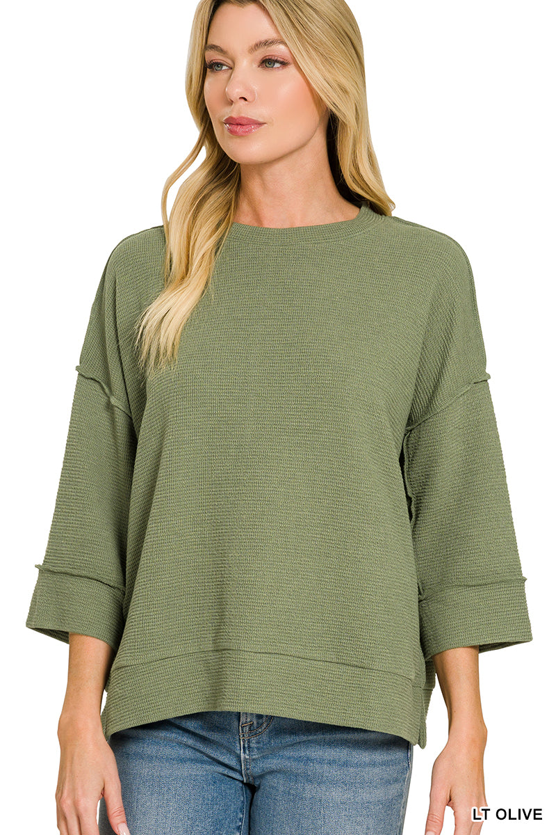 Double knit 3/4 sleeve top