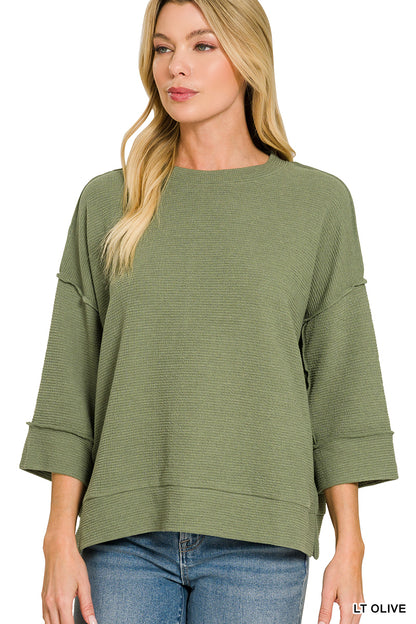 Double knit 3/4 sleeve top