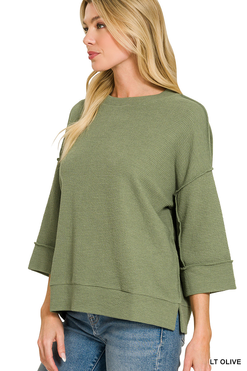 Double knit 3/4 sleeve top