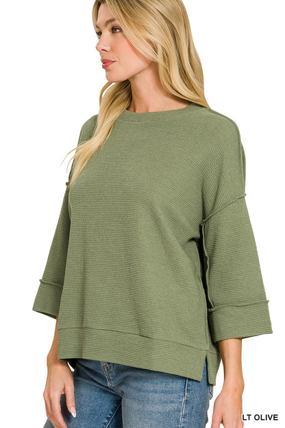 Double knit 3/4 sleeve top