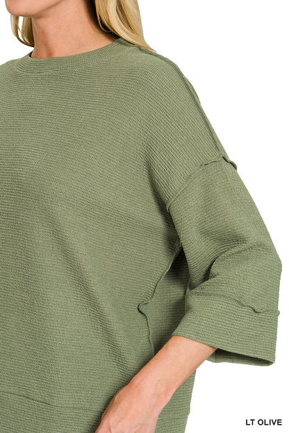 Double knit 3/4 sleeve top