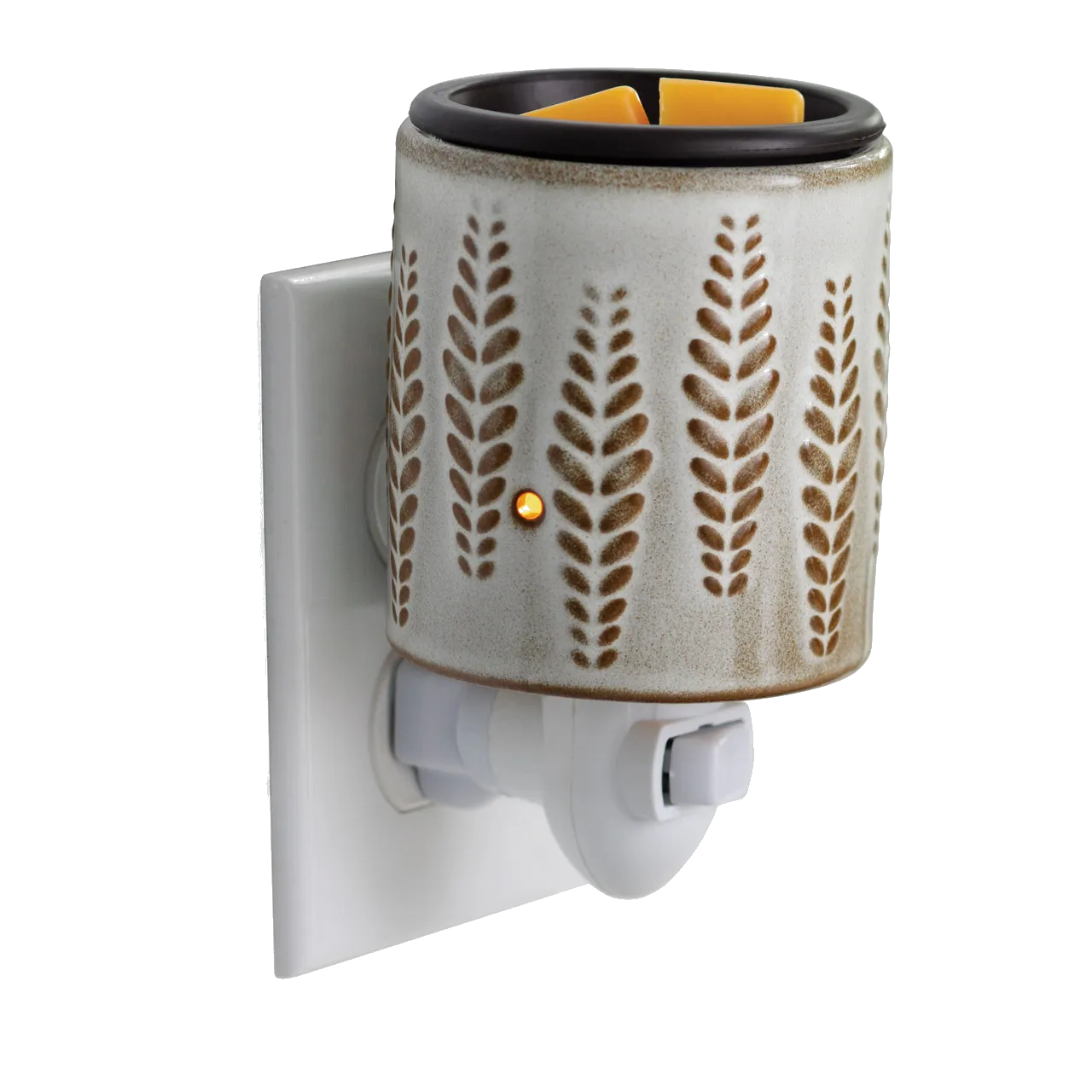 WHEAT AND IVORY FLIP DISH PLUGGABLE WARMER