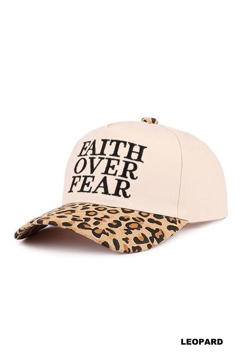 FAITH OVER FEAR TWO TONE COTTON HAT