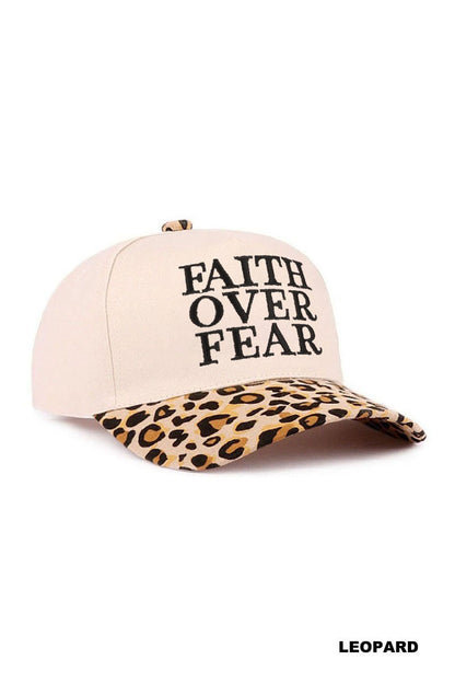 FAITH OVER FEAR TWO TONE COTTON HAT