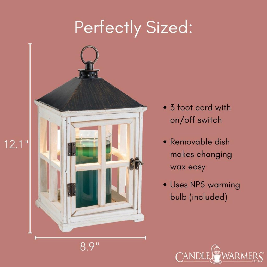 WEATHERED WHITE WOODEN LANTERN