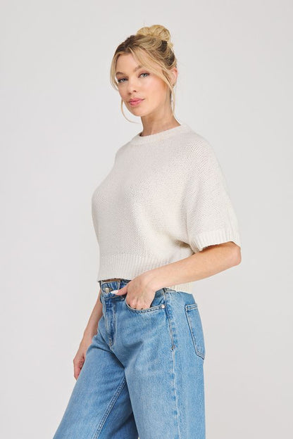 Super Soft Relaxed SS Sweater Top