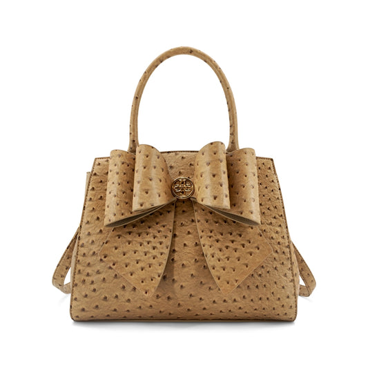 E9 Colette Bowtie Ostrich Women's Crossbody Bag