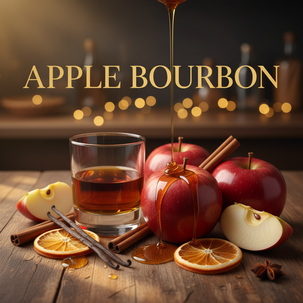 Indulge in the warm, decadent aroma of our Apple Bourbon Candle—a rich blend of crisp apple, warm cinnamon, and zesty orange layered with smooth bourbon, creamy butter, maple, and vanilla. This handcrafted soy candle fills your home with a cozy, bakery-inspired fragrance that feels like fresh apple pie infused with a hint of spirited warmth. Perfect for fall, winter, or anytime you crave a comforting, gourmet scent, our Apple Bourbon Candle is a customer favorite. add the words apple bourbon to creation