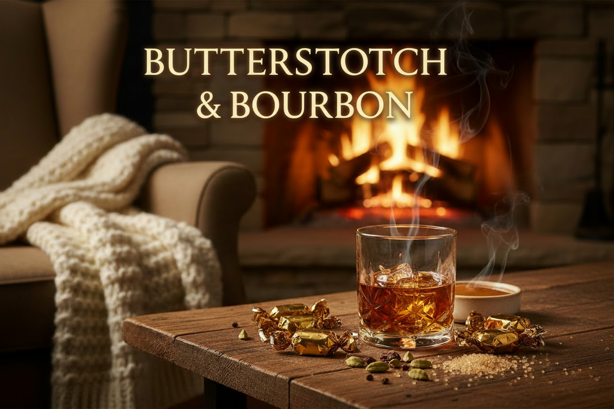 KEEP THIS IMAGE AND ADD THE WORDS BUTTERSCOTCH & BOURBON 