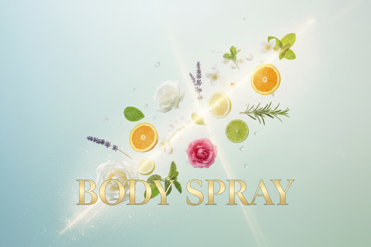 PUT THE WORDS BODY SPRAY ON THIS IMAGE